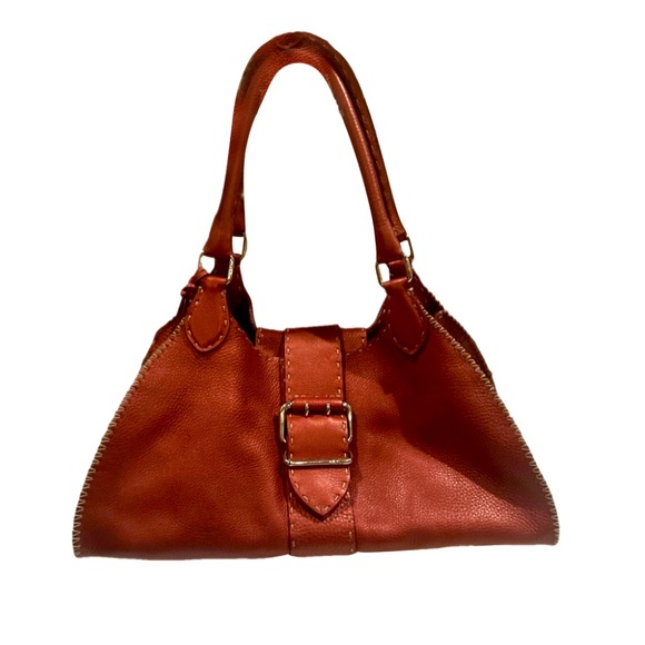 Copper Fendi shoulder bag with silver hardware. - Picture 1 of 10